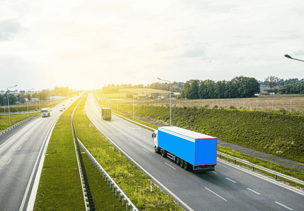 Truck on the road