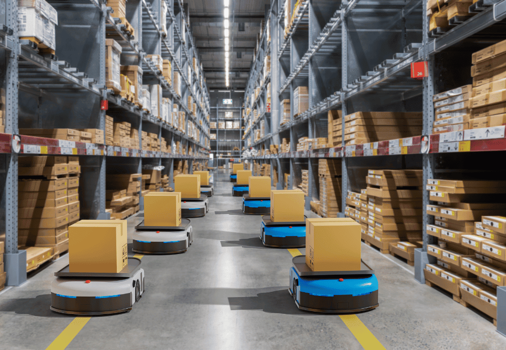 Robots in warehouse